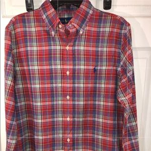 Men’s polo Ralph Lauren classic fit plaid shirt M